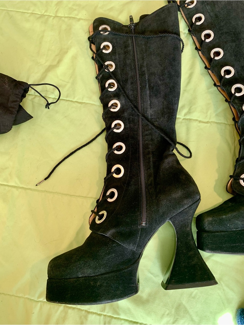 Fluevog Mega Munster SAMPLADELIC LACE-UP PLATFORM BOOTS - Picture 7 of 16